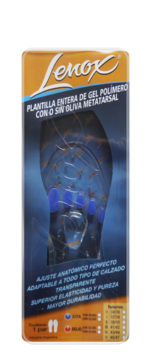 [LEN8370] PLANTILLA ENTERA DE GEL CON OLIVA (35-36)