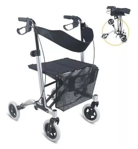 [AU965L] ANDADOR ALUMINIO PLEGABLE C/FRENOS
