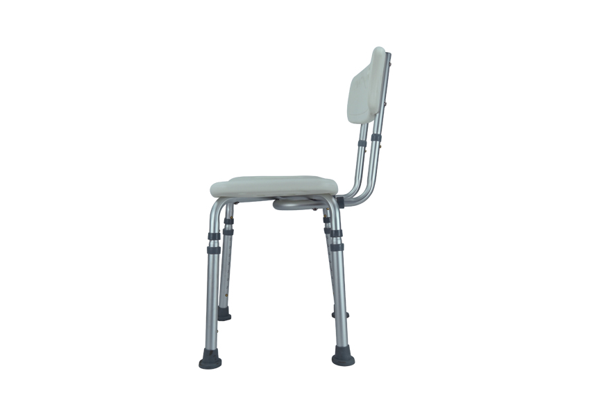 SILLA DE BAÑO CON RESPALDO Y ORIFICIO