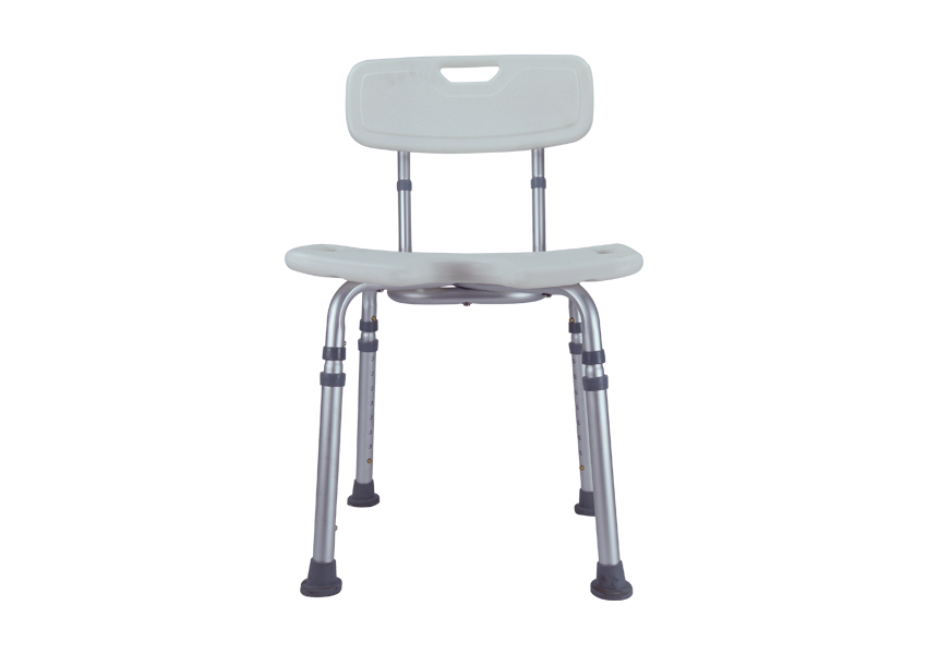 SILLA DE BAÑO CON RESPALDO Y ORIFICIO