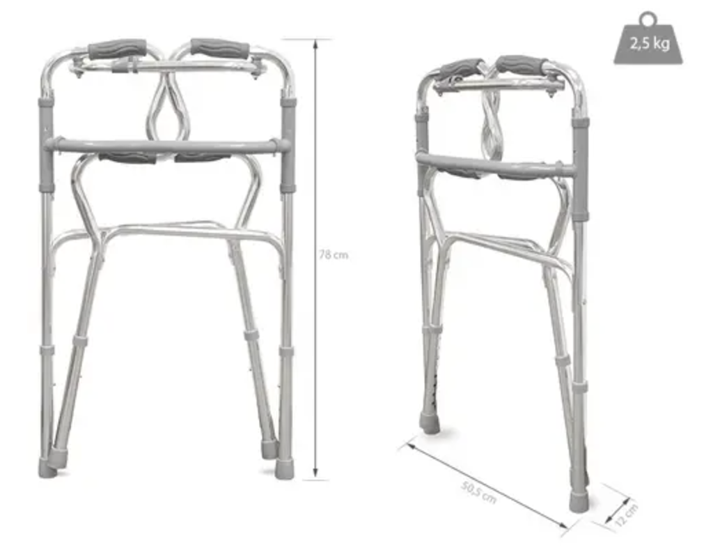 ANDADOR DE ALUMINIO DOBLE APOYO