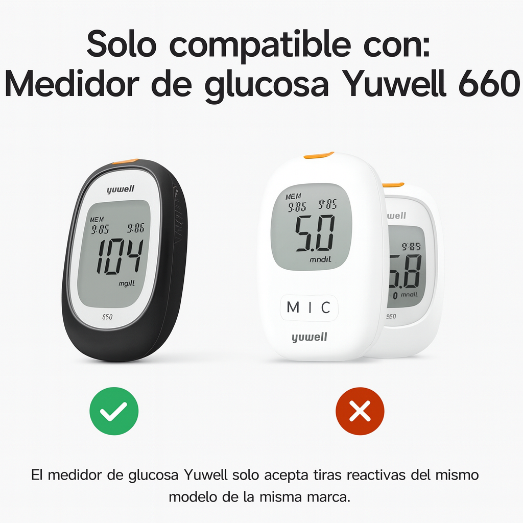 TIRAS PARA MONITOR DE GLUCOSA 660 (50 UDS X CAJA)