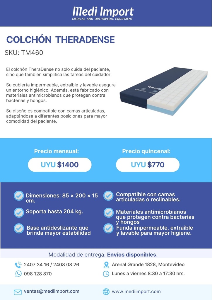COLCHON THERADENSE ALQUILER