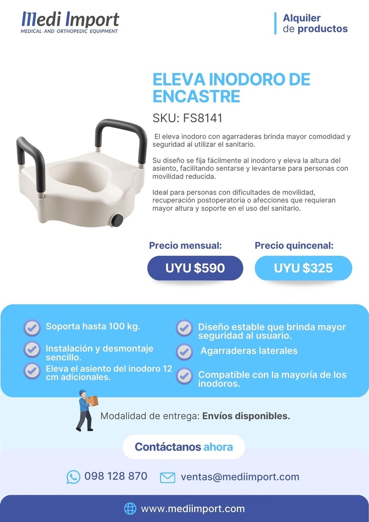 ELEVA INODORO DE ENCASTRE ALQUILER
