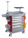 CARRO DE EMERGENCIA EN ABS 5 CAJONES RCP 85X56X90