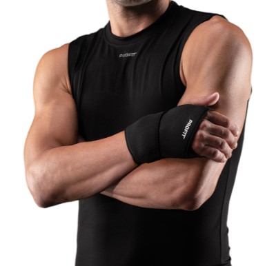 [1101-M3UU] MUÑEQUERA BOOMERANG CON DEDO PULGAR LIBRE DE NEOPRENE