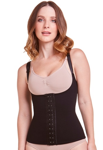 [50322PN] CHALECO CORSET CONTROL STYLING (P, Negro)