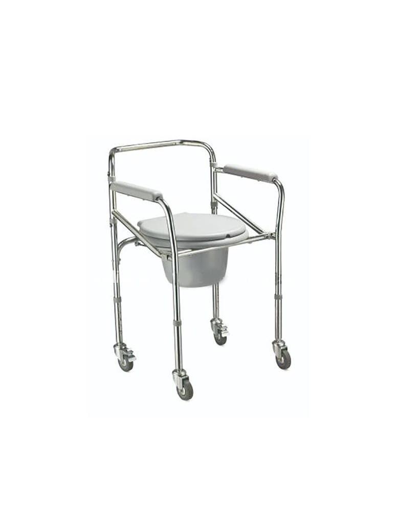 ELEVAINODORO DE ACERO CROMADO PLEGABLE CON RUEDAS