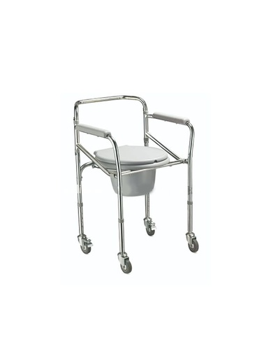 [ALK613] ELEVAINODORO DE ACERO CROMADO PLEGABLE CON RUEDAS