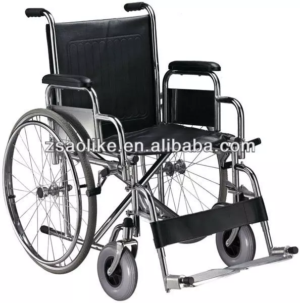 SILLA DE TRASLADO DESMONTABLE CROMADA