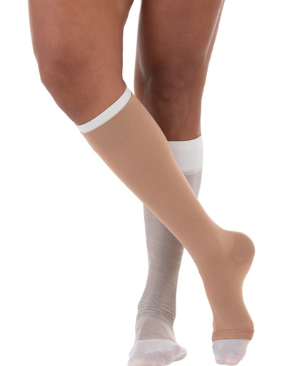 [BR65001] MEDIAS RODILLA ULCERCOMFORT, HASTA 40MMHG, BEIGE, CERRADO  (P, Corta)