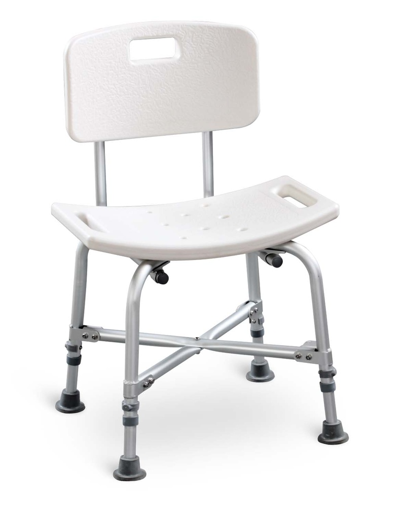 SILLA DE BAÑO C/RESPALDO PATAS REFORZADAS