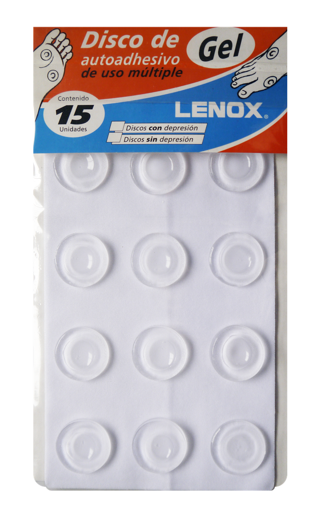 DISCO GEL C/DEPRESION C/T  ADHESIVA X 2