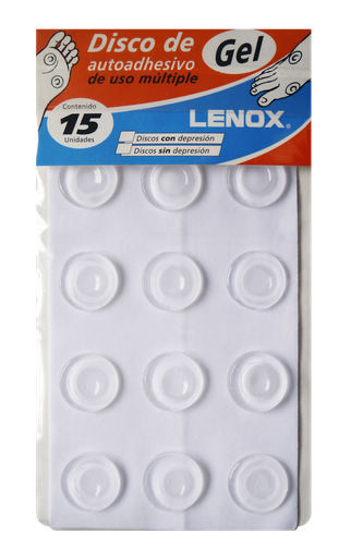 [LEN8052] DISCO GEL C/DEPRESION C/T  ADHESIVA X 2