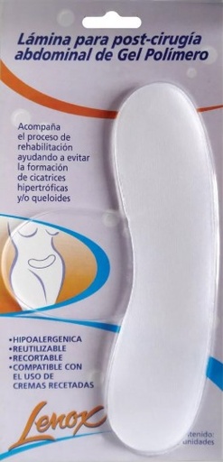 [LEN8126] LAMINA POST CIRUGIA ABDOMINAL 2MM C/TELA