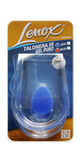 [LEN8367] TALONERA DE GEL PUNTO AZUL (M)