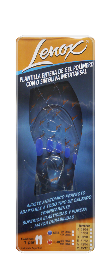 PLANTILLA ENTERA DE GEL CON OLIVA