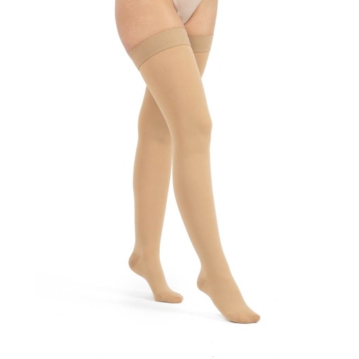 [218XS-SH] 218 MEDIAS AL MUSLO 20/30 C/SILICONA CERRADA (XS, Short)