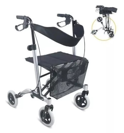 ANDADOR ALUMINIO PLEGABLE C/FRENOS