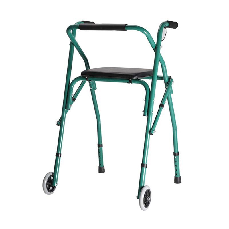 ANDADOR PLEGABLE C/2 RUEDAS VERDE