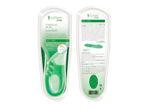 [2001-PC U U] PLANTILLA DE GEL COMFORT (Hombre)
