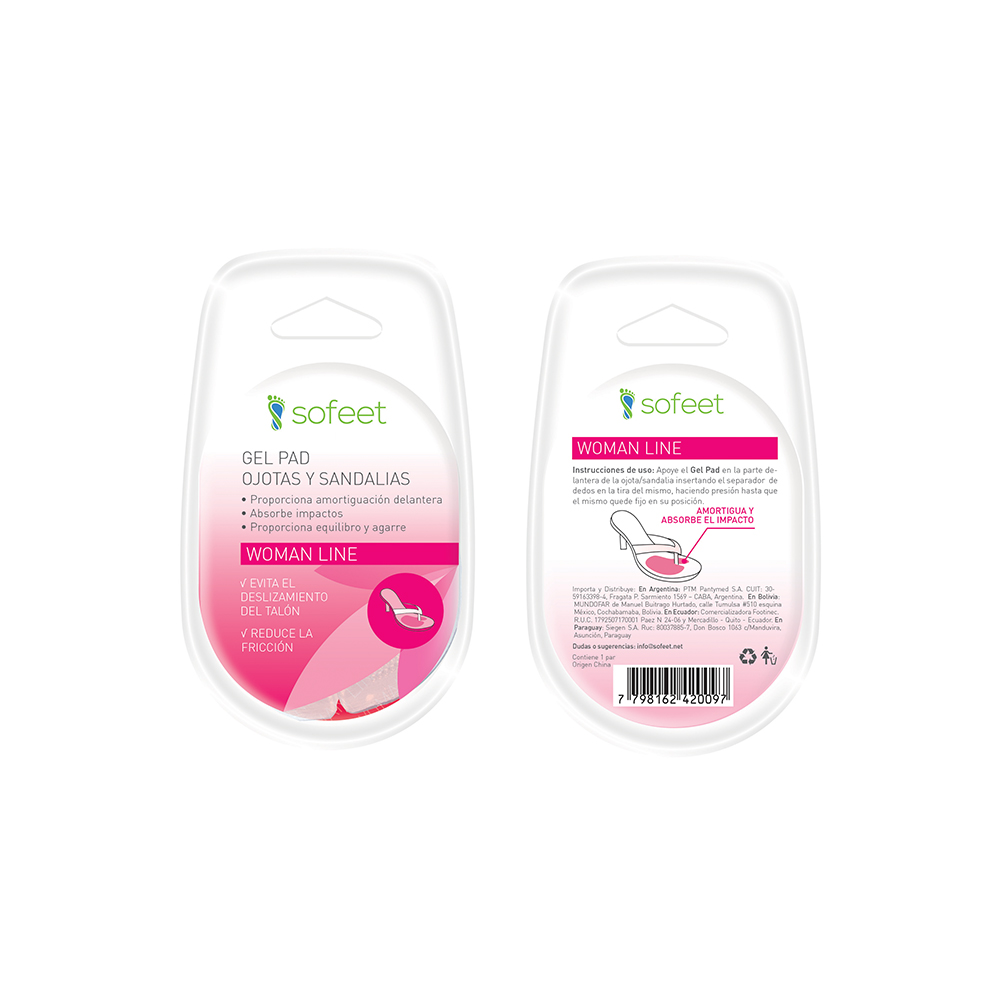 GEL PAD OJOTAS Y SANDALIAS - U (PAR) - S