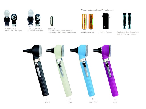 [CK-938-02] OTOSCOPIO DE FIBRA OPTICA ECONOMICO (Negro)