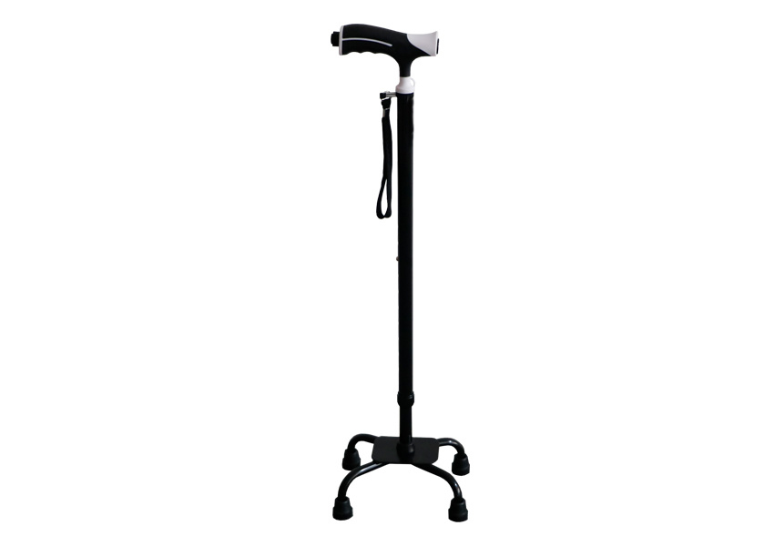 BASTON 4 PATAS NEGRO CON LINTERNA