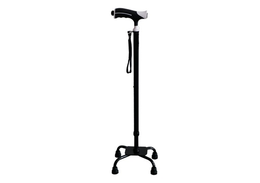 [SC3701] BASTON 4 PATAS NEGRO CON LINTERNA