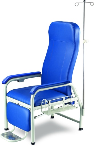 SILLON DE ACOMPAÑANTE Y PACIENTE (Azul)
