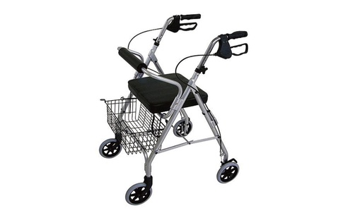 [YK7010] ANDADOR 4 RUEDAS CON CANASTO Y ASIENTO