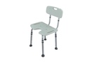 SILLA DE BAÑO CON RESPALDO Y ORIFICIO