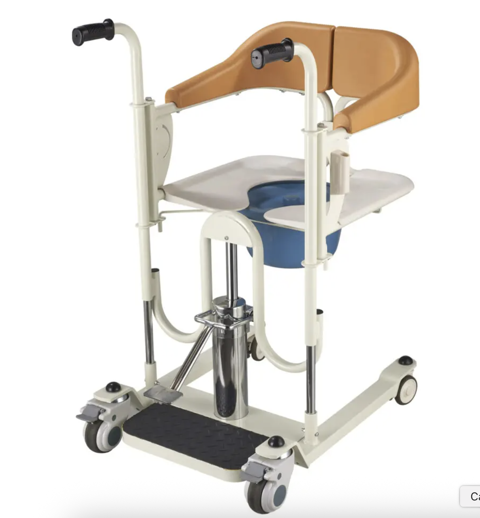SILLA DE RUEDAS PARA TRANSFERENCIA  CON ELEVACION HIDRAULICA