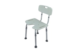 [SC6015C-KD] SILLA DE BAÑO CON RESPALDO Y ORIFICIO